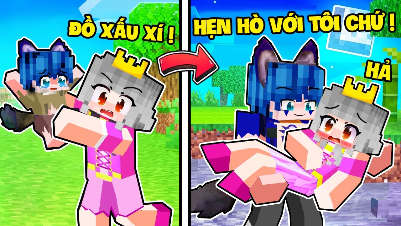 SAMMY CÔNG CHÚA NHẬN NUÔI EM BÉ NGƯỜI SÓI XẤU XÍ AI NGỜ LỚN LÊN THÀNH SIÊU ĐẸP TRAI TRONG MINECRAFT