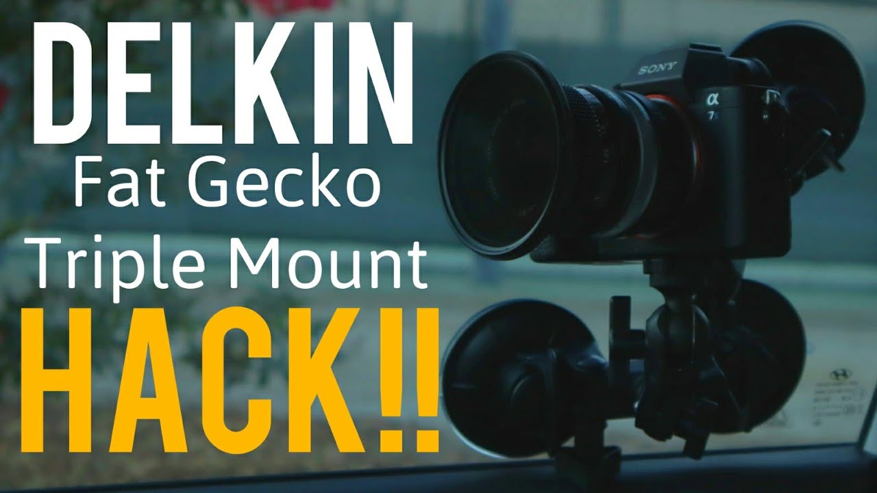 Трехместный автомобильный держатель Delkin Fat Gecko HACK!