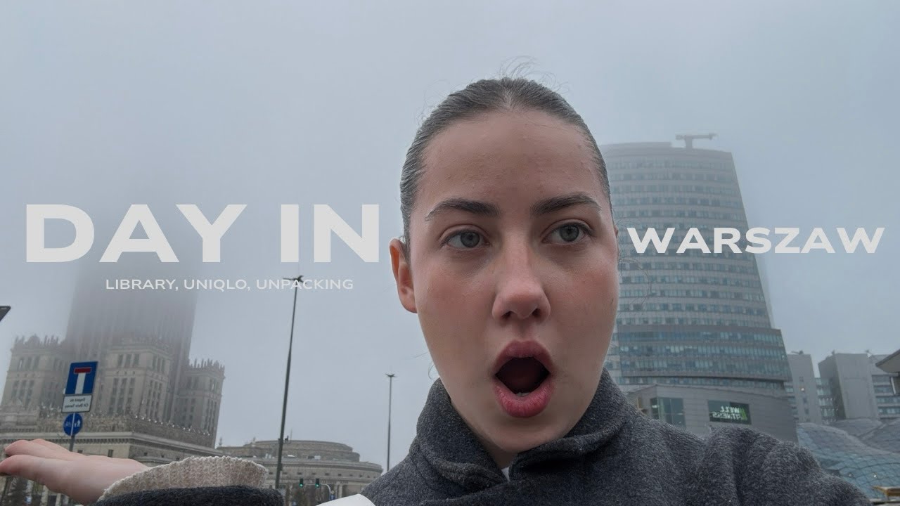 Варшава со мной: дорога, библиотека, Uniqlo, распаковка #vlog #daywithme 