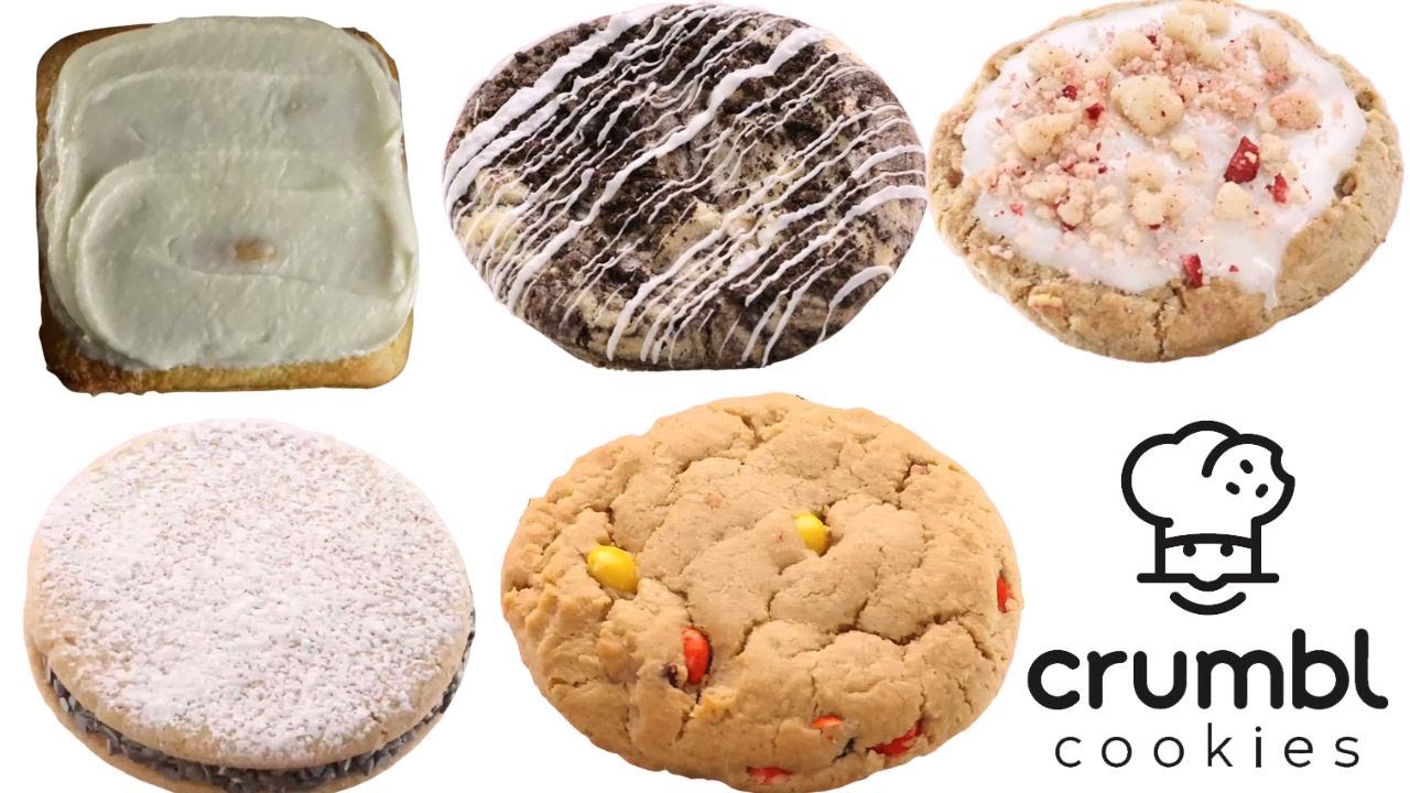 Crumbl 1/22/24 Strawberry Crumb Cake, Cannoli, Cookies & Cream, Reese’s Pieces, Cinnamon Square