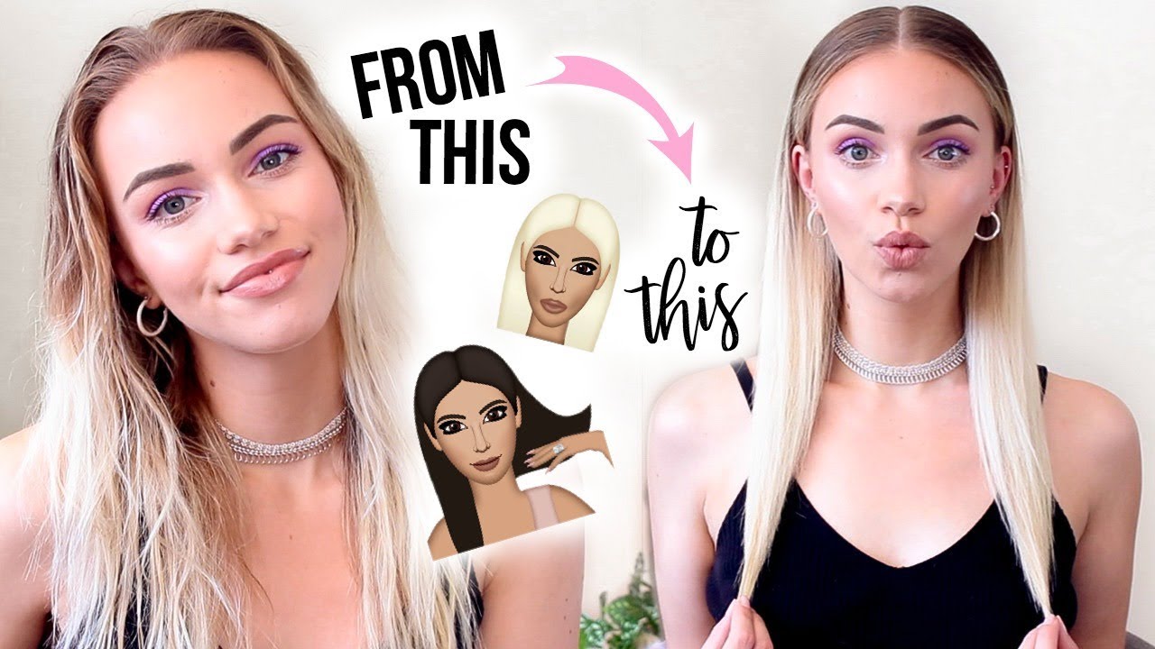 KIM KARDASHIAN INSPIRED SLEEK STRAIGHT HAIR // Tips & Tricks