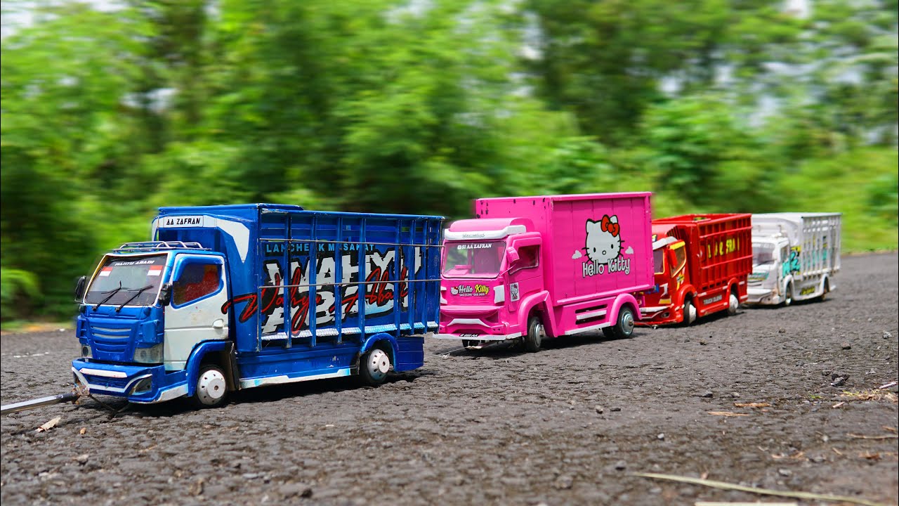 Konvoi Truk Oleng Dj Allahul kafi Bareng Truk Aa Zafran, Wahyu Abadi, Truk Hello kitty