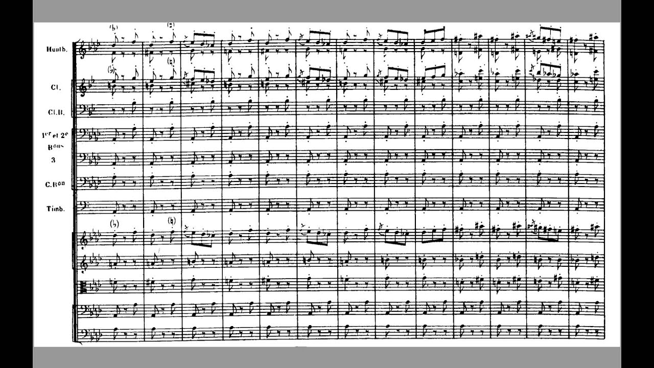 Paul Dukas L'apprenti Sorcier (The Sorcerer's Apprentice) Orchestral Score. (Fast Version)