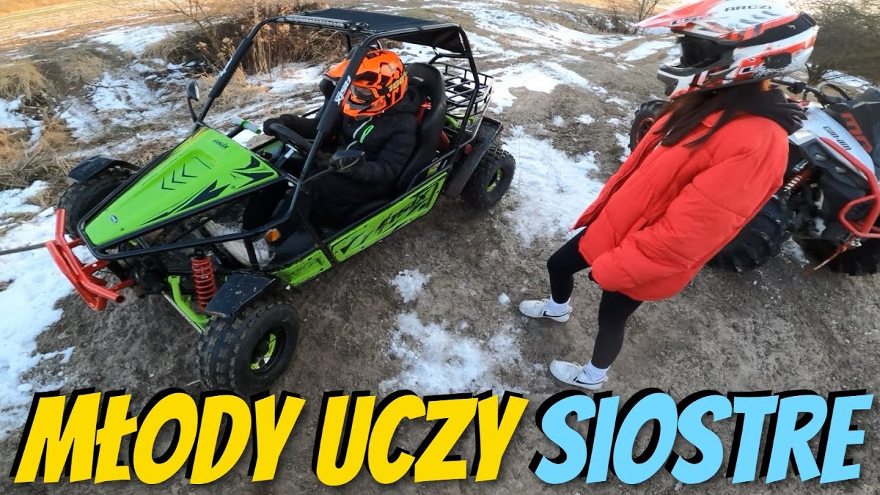 STARSZA SIOSTRA MŁODEGO - Lepiej śmiga niż Młody - Nauka jazdy w Buggy ASIX 200 / Młody uszkodził...