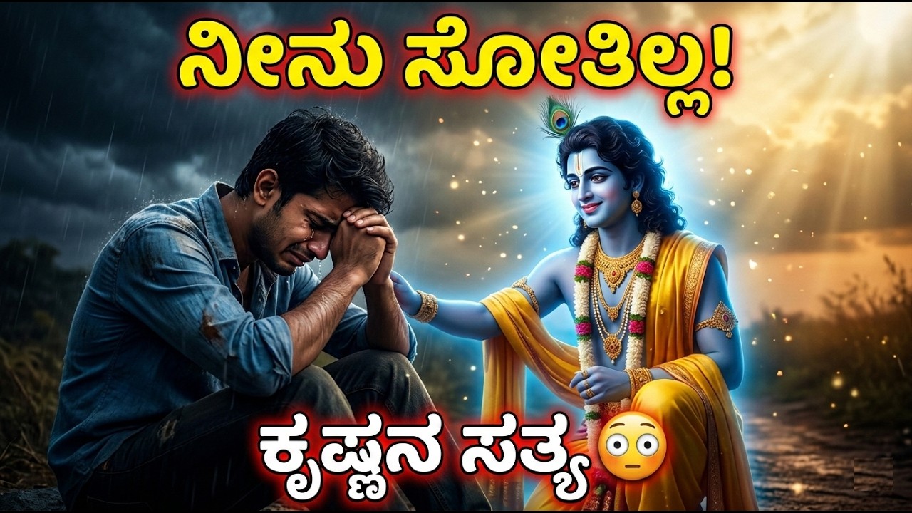 ನೀನು ಸೋತಿಲ್ಲ… ಕೃಷ್ಣನ ಈ ಸತ್ಯ ಕೇಳು | ಜೀವನ ಬದಲಾಯಿಸುವ ಕನ್ನಡ ಪ್ರೇರಣಾ ಮಾತುಗಳು | Krishna Motivation Kannada