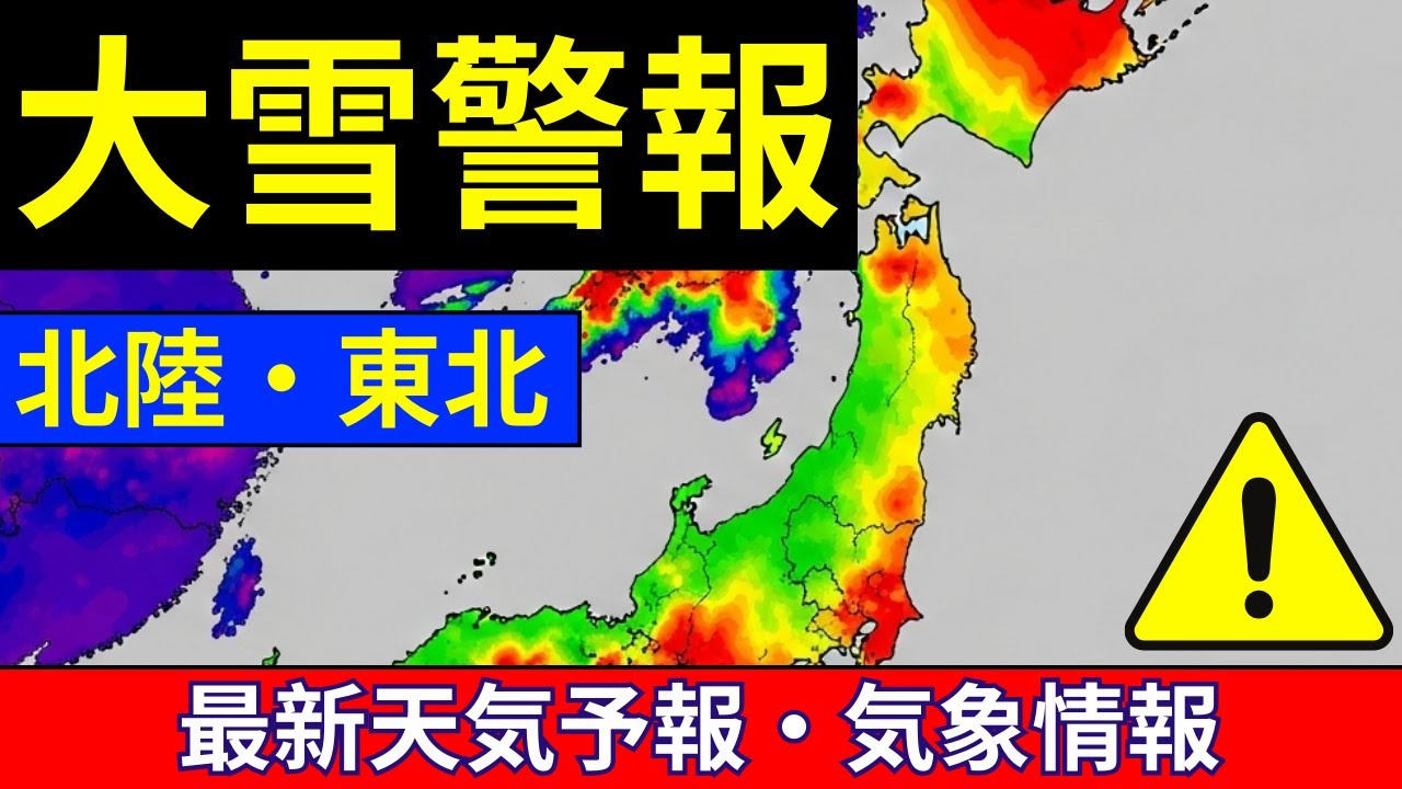 ❄️【大雪警報】29-30日 北陸・東北で警報級大雪｜最新天気予報・気象情報
