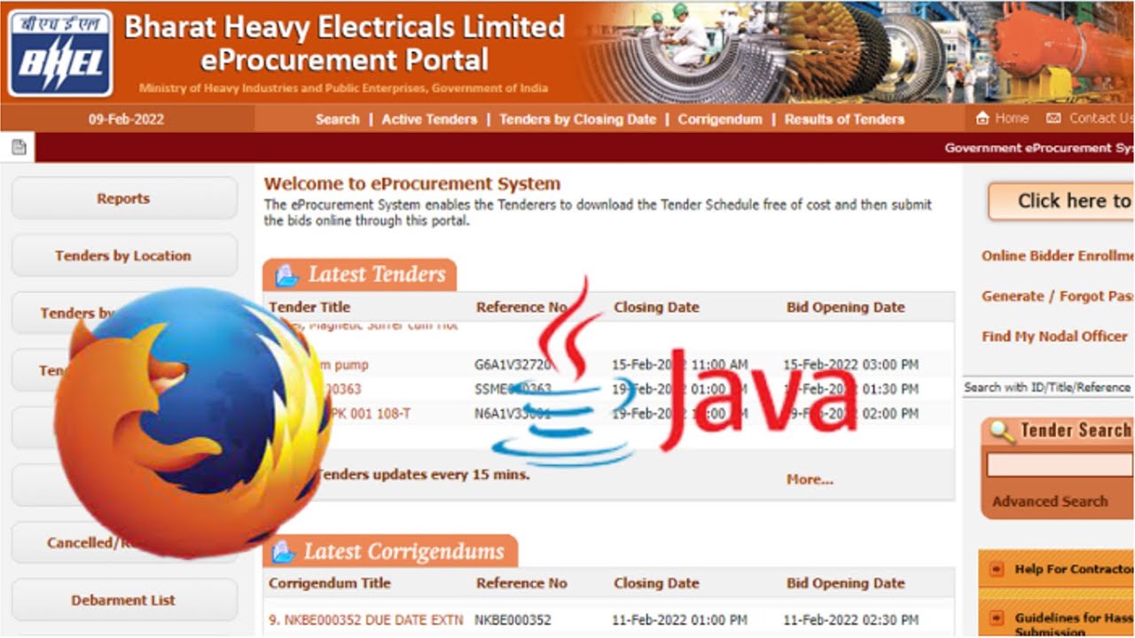government eprocurement using java firebox installation and configuration