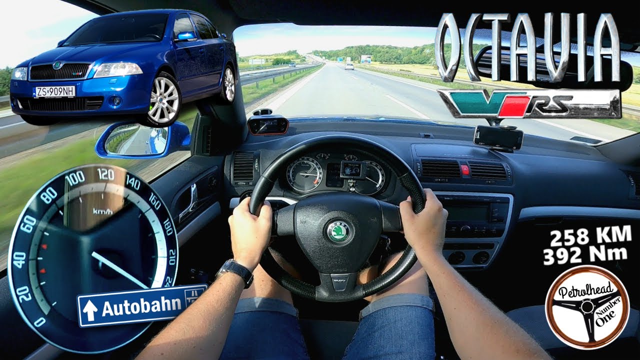 2006 Škoda Octavia RS 2.0 FSI Turbo (258 KM) | V-MAX, 0-100, 100-200 km/h. PREZENTACJA, AUTOBAHN.