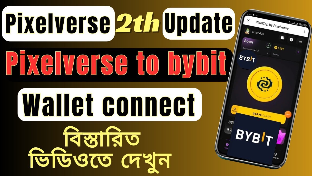Pixelverse Wallet Connect to Bybit | Pixelverse to Bybit Connect | Pixelverse New Update Today 2024