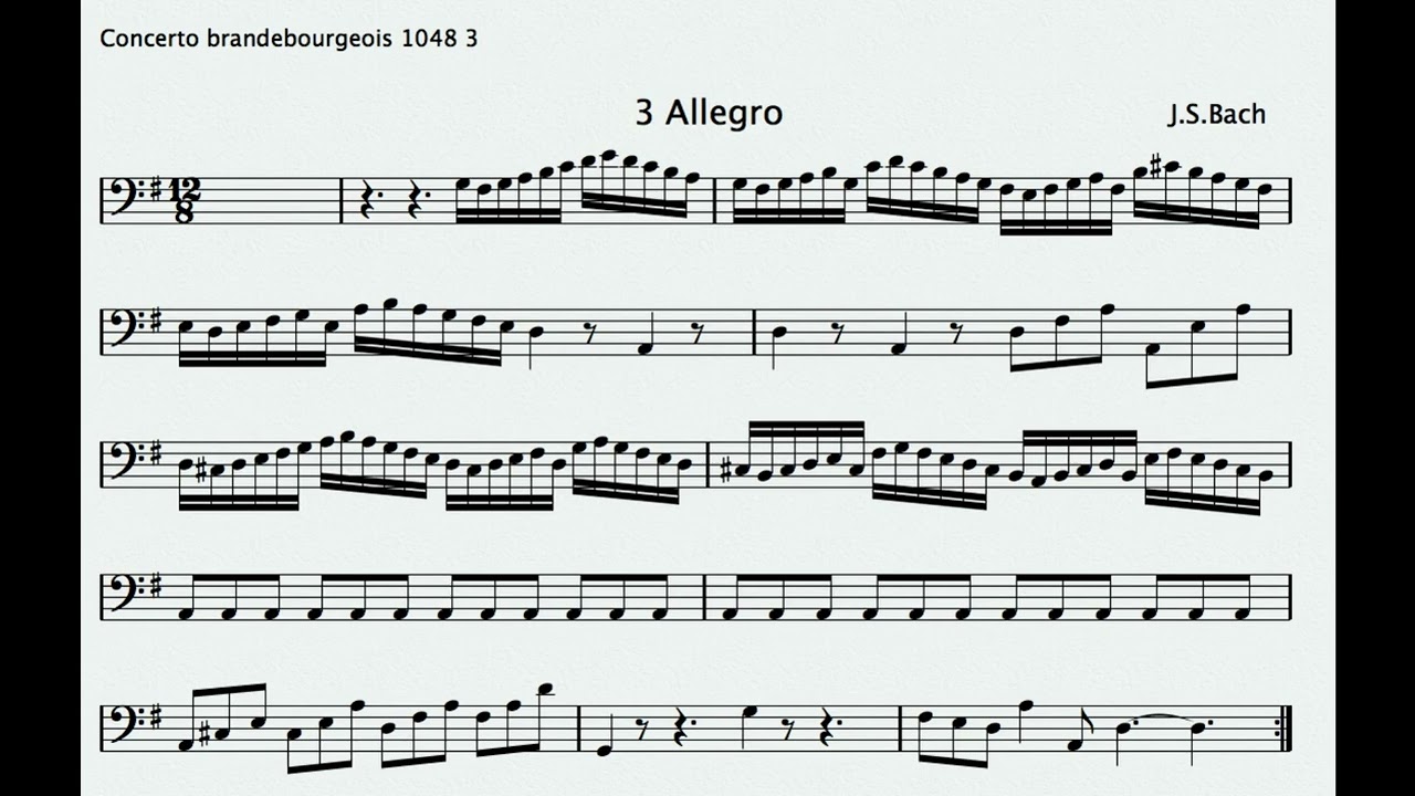 BWV 1048 Brandenburg Concerto No  3 in G major