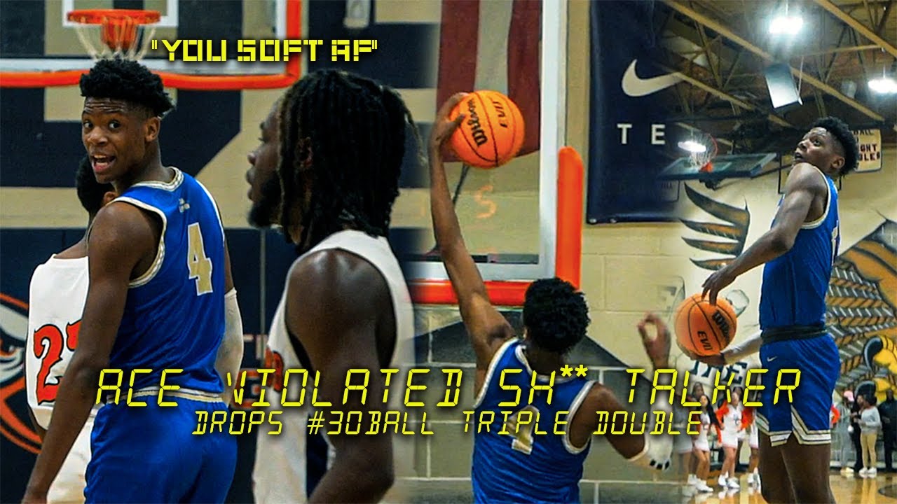 ACE BAILEY STRAIGHT VIOLATED SH** TALKING DEFENDER WITH A 30BALL TRIPLE-DOUBLE IN 3 QUARTERS LMAO