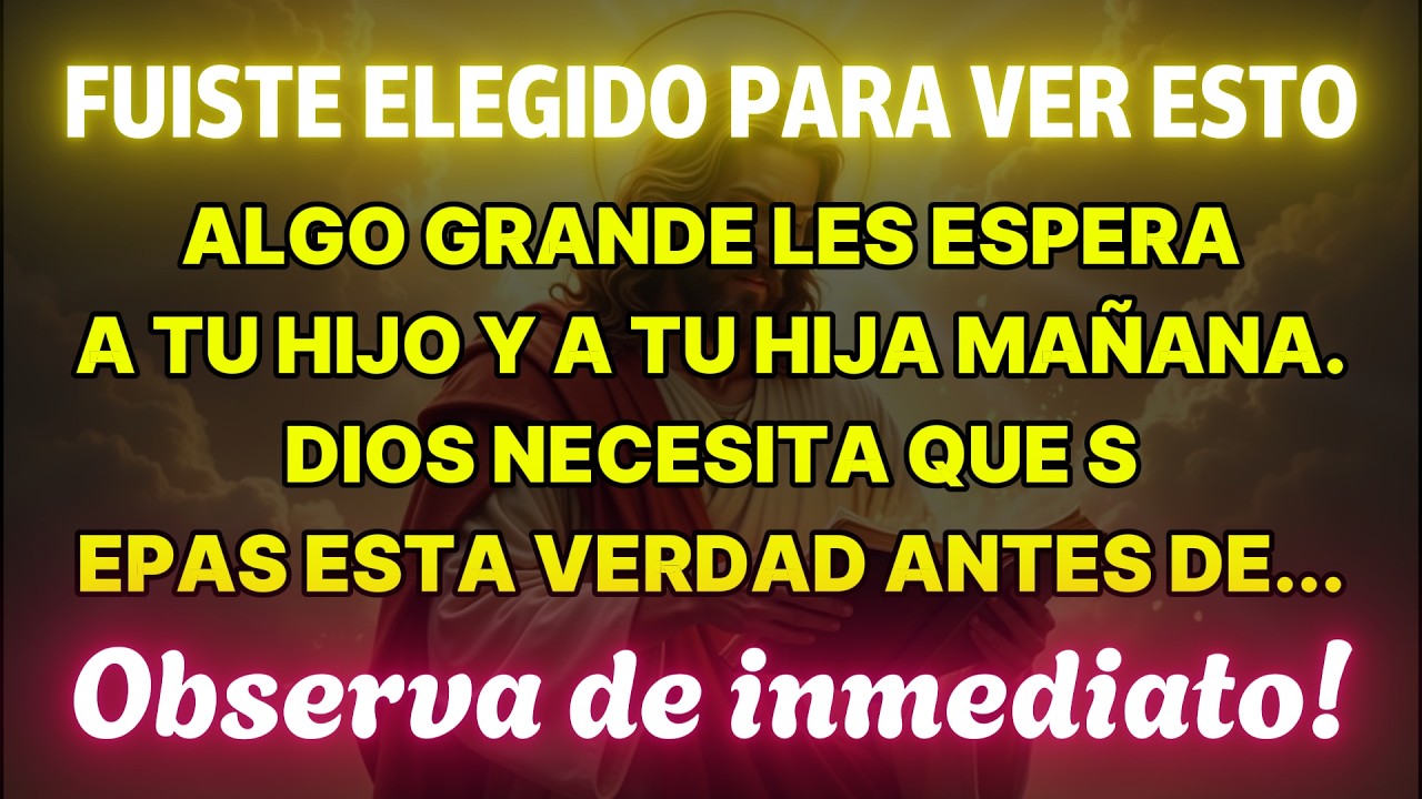 🔴 Fuiste elegido para ver esto. Algo grande llegará mañana para tu hijo e hija. Dios...