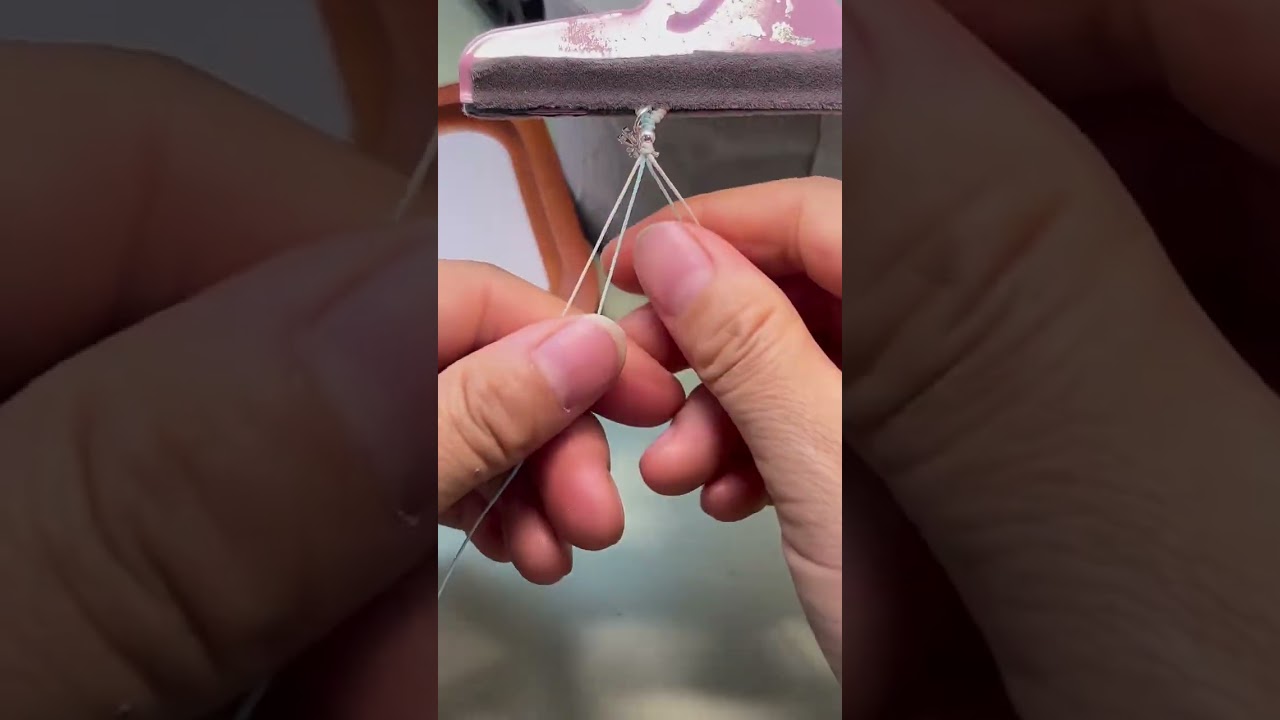 Tutorial gelang tali giok warna biru kepingan salju