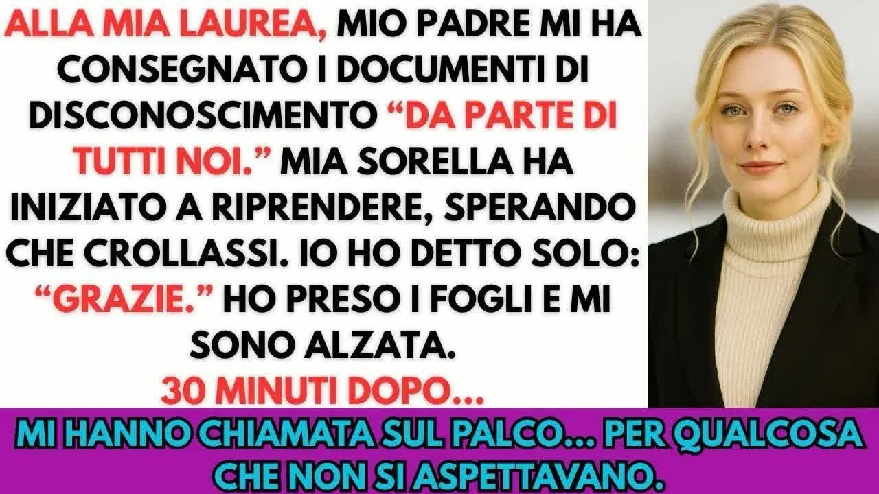 MIO PADRE MI HA DISCONOSCIUTA ALLA LAUREA… FINCHÉ IL CEO NON HA DETTO IL MIO NOME