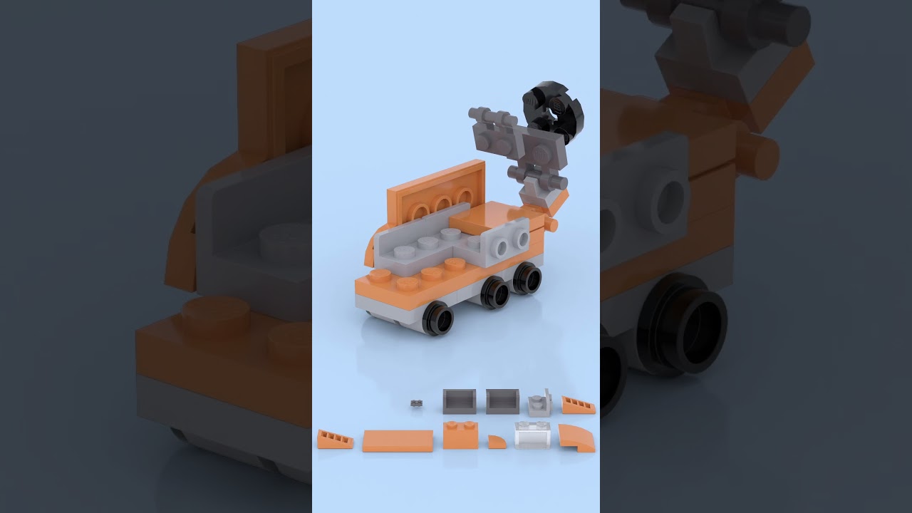 LEGO Nano Garbage Truck 🚛♻️ Tiny Trash Hauler in Action! 🧱✨ #lego