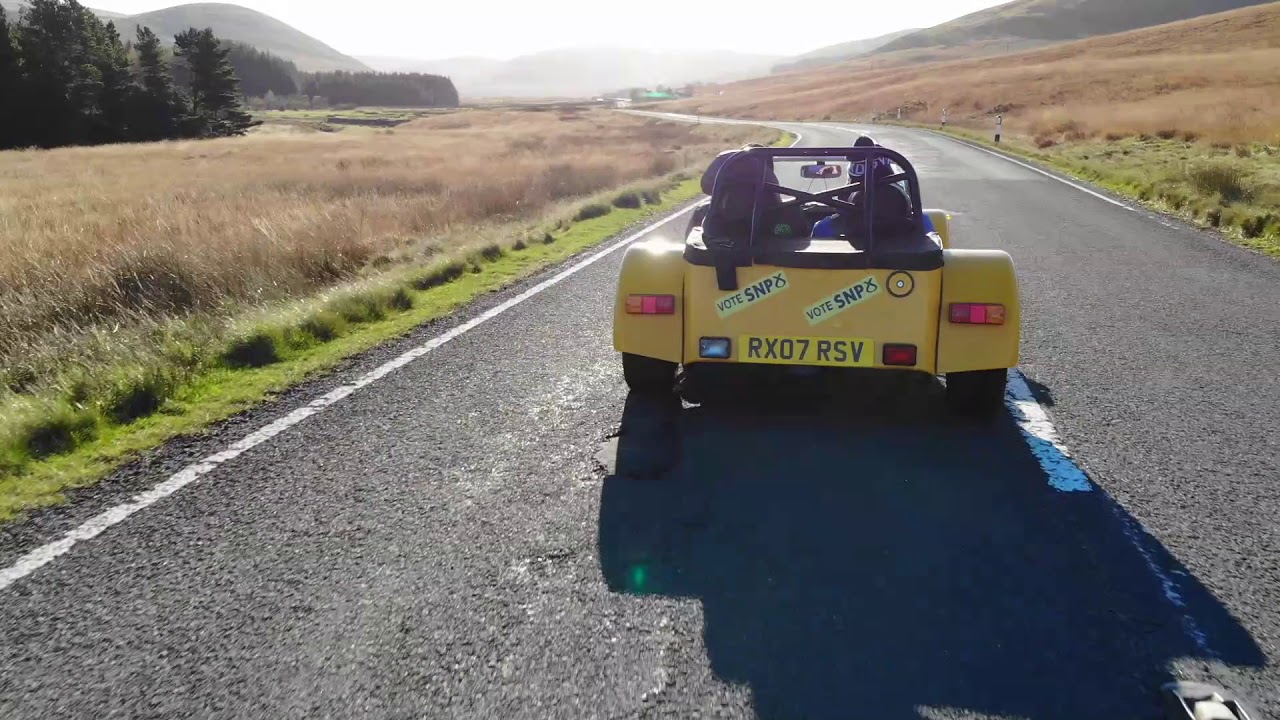 Caterham in Dalveen Pass with DJI Mavic Air
