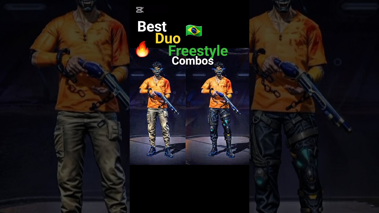 Best🇧🇷 Freestyle dress combination freefire || skins para duo vibe freestyle|| #freefire #shortsff