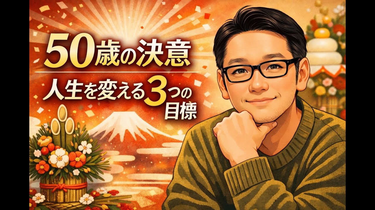 【50歳の決意】今年、人生を変える3つの目標を宣言します！