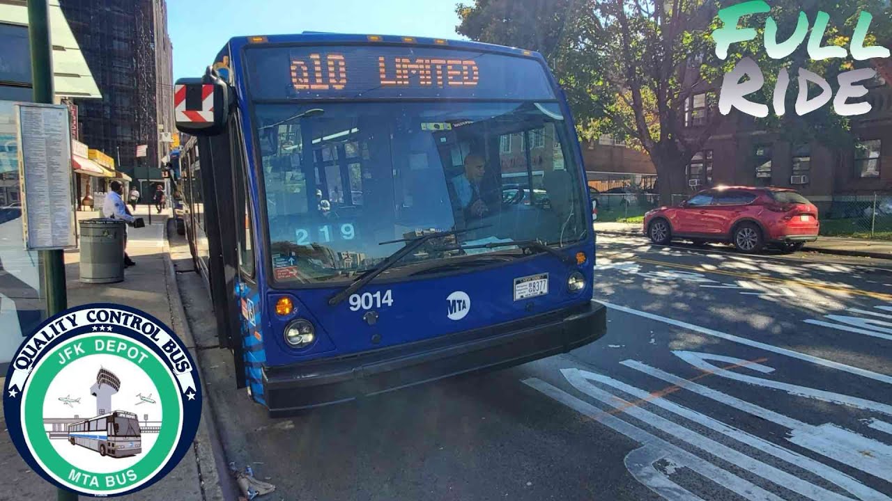 Full Ride 2023 Novabus LFS #9014 on Q10-LTD to JFK Airport via Lefferts Blvd