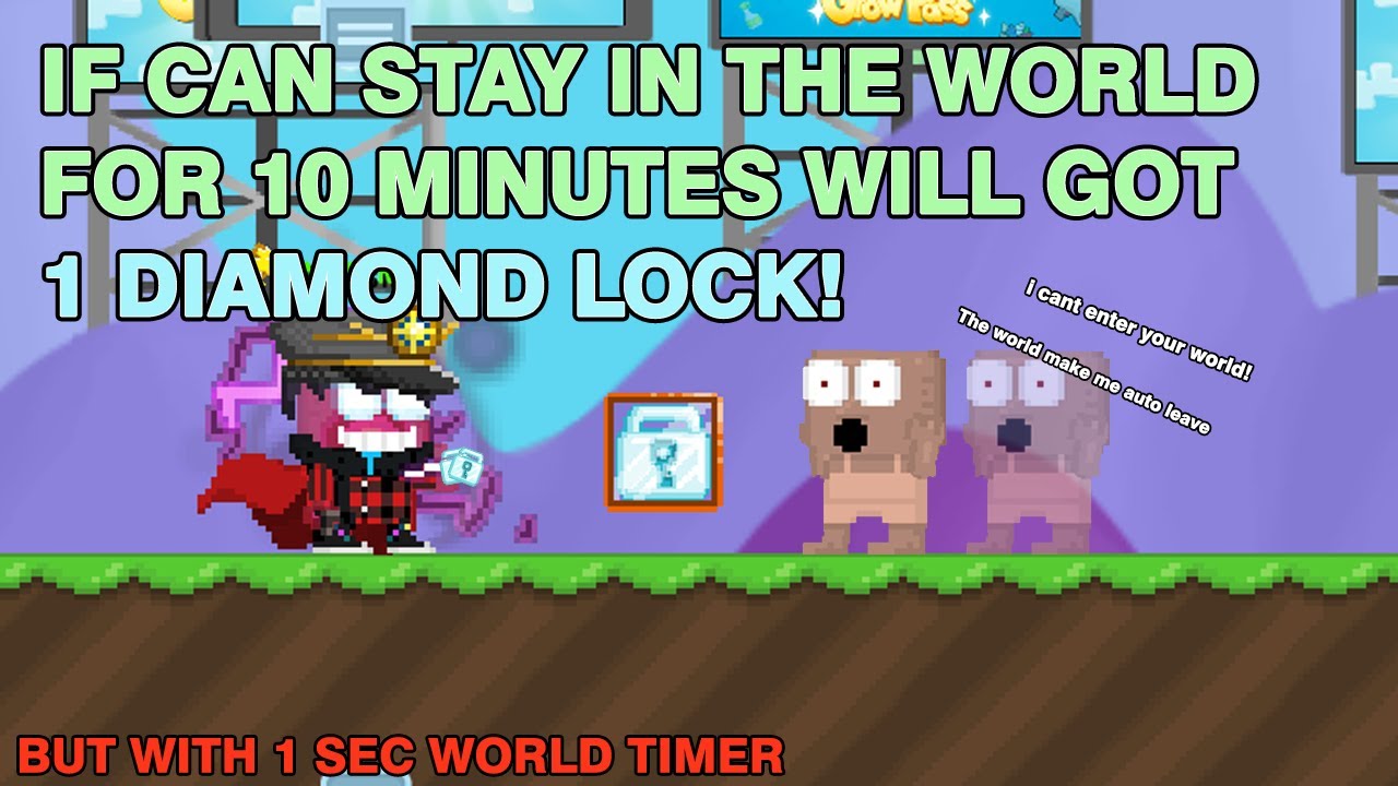 STAY IN WORLD CHALLENGE WITH 1 SECOND TIMER GLITCH! - Growtopia