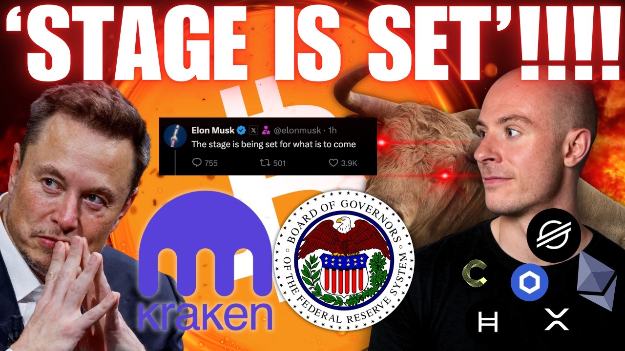 Elon Musk: 'Stage Is Being Set For What Is To Comes Next' .... Crypto Plugs Into The FED Yesterday!!