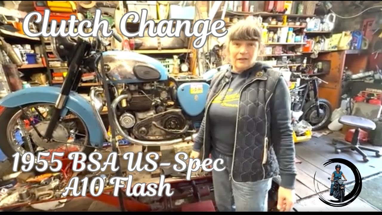Замена сцепления на мотоцикле BSA 650cc A10 Golden Flash 1955 года выпуска, США