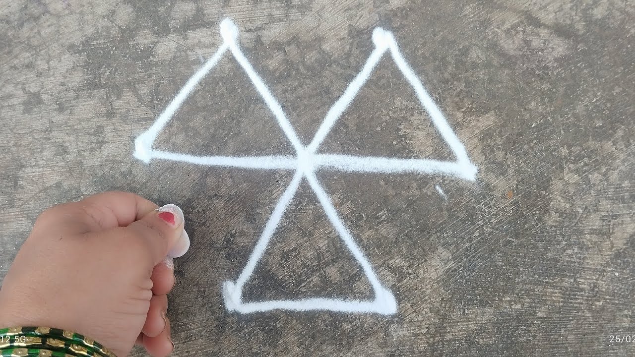 3×2 Dots Easy Morning Rangoli designs 🌷 Daily Use Rangoli designs 🌷 Beautiful Rangoli 