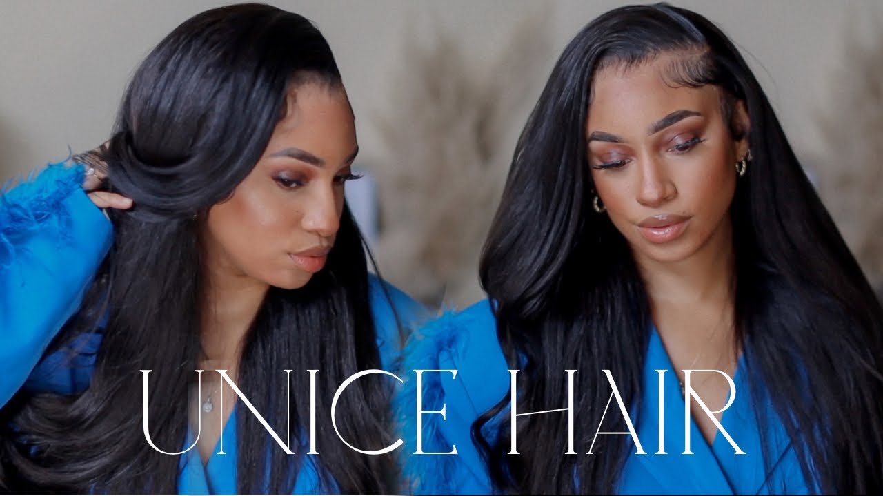 Watch Me Install A Glueless Kinky Straight Lace Front Wig ft Unice