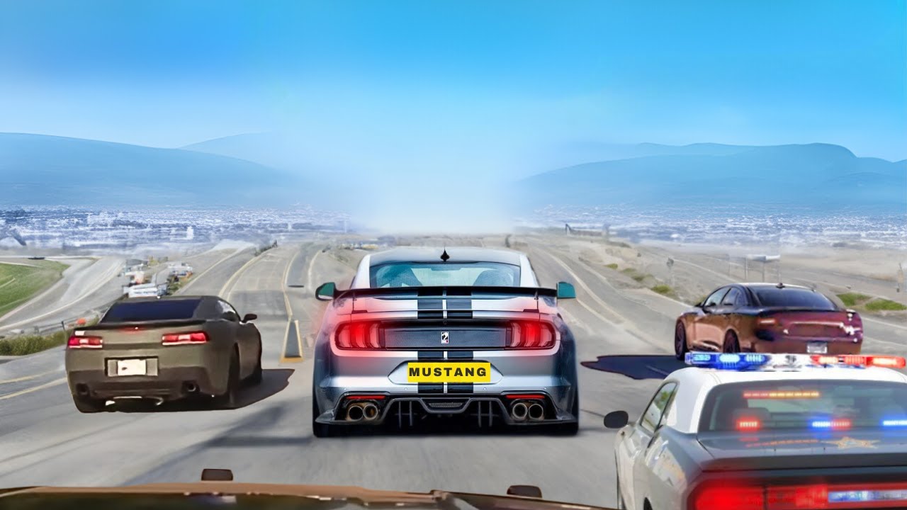 Craziest Police Chases of American Muscle Cars Caught on Dashcam