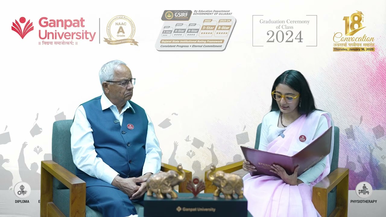 18th Convocation: Padma Shri Ganpat Patel, President and Patron-in-Chief of Ganpat University