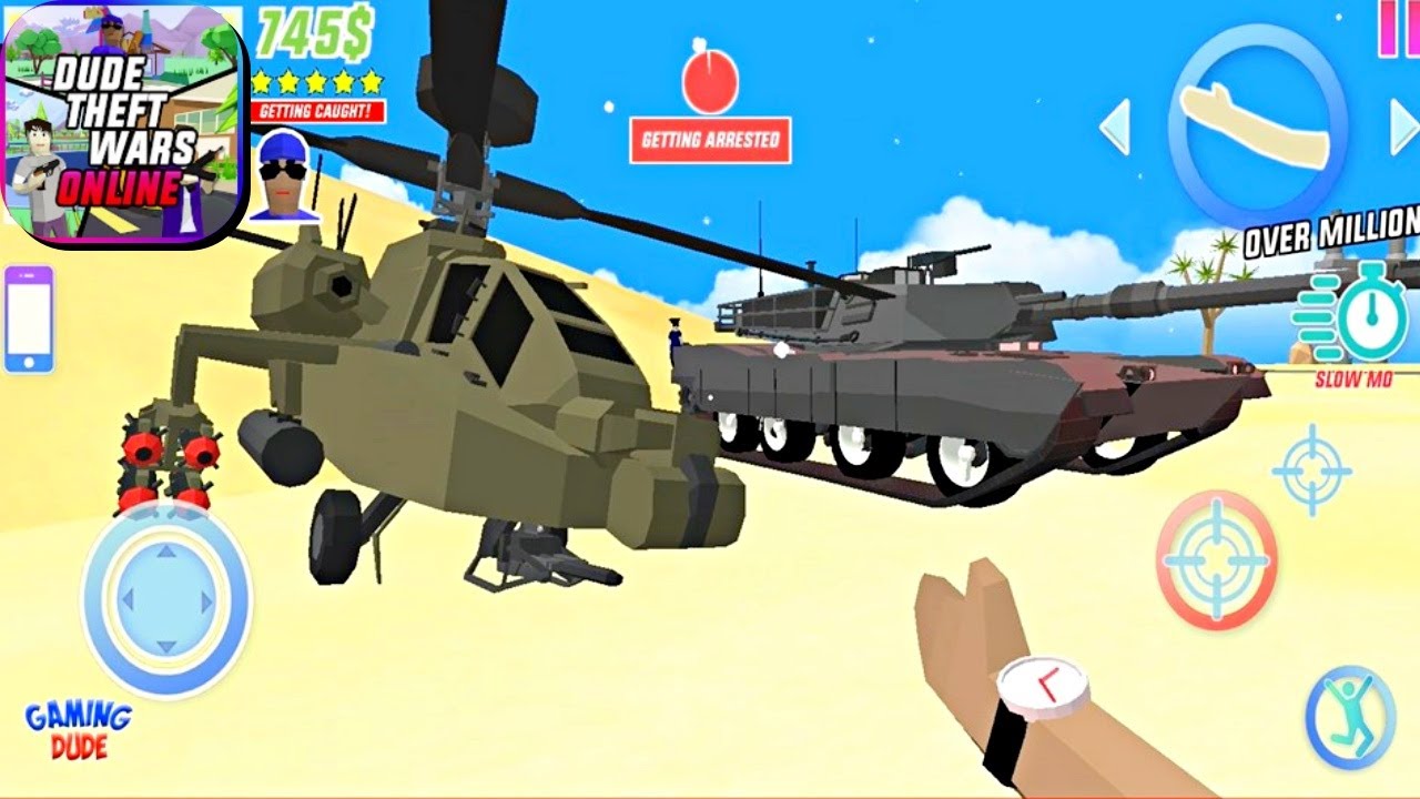 Dude Theft Wars Offline & Online - Desert Army Vehicles | Android Gameplay HD