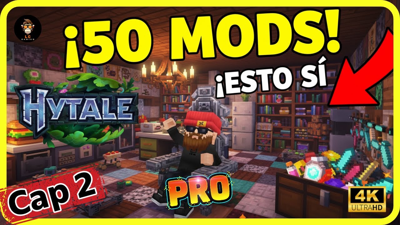 ¿HYTALE ABURRIDO? Lo ARREGLO con 50 MODS: Combate y Comida ⚔️ Parte 2