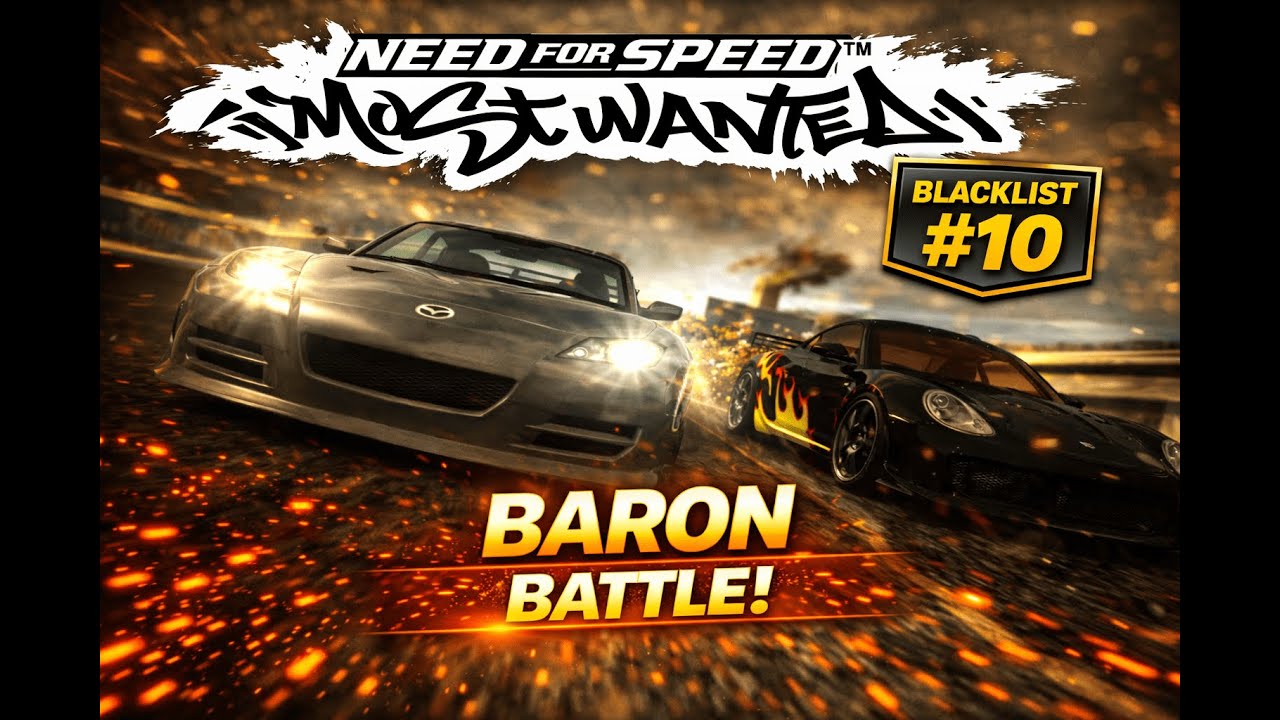 NFS Most Wanted Blacklist 10 – Baron & the Porsche Cayman S Battle! | MW 2005 Gameplay