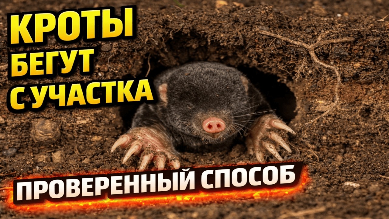 Секрет против кротов: положите ложку в нору — и подземный гость уйдёт