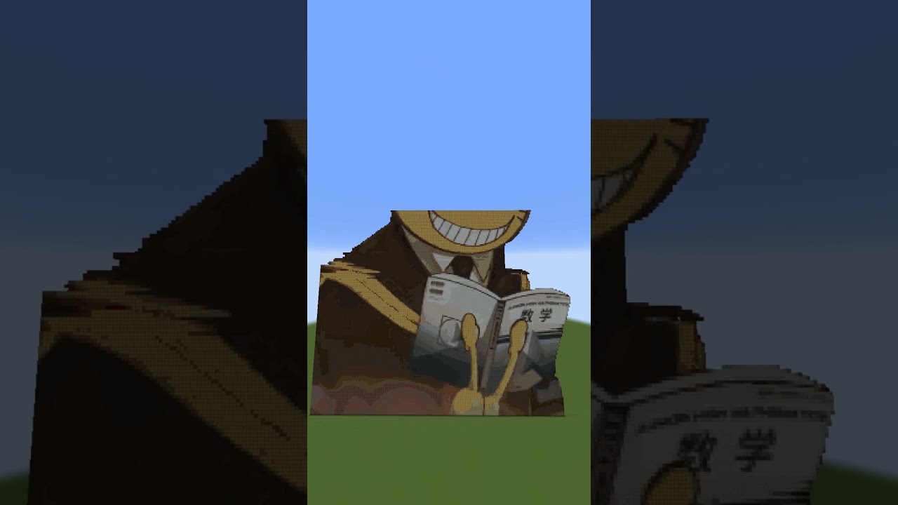🐙 Koro Sensei Pixel Art in Minecraft | The Unstoppable Teacher from Assassination Classroom🎯#shorts