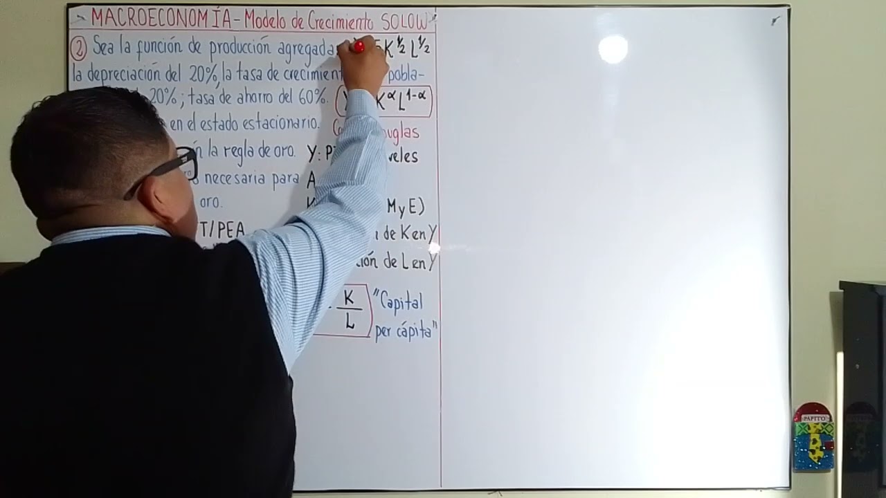 MACROECONOMÍA MODELO DE CRECIMIENTO DE SOLOW SWAN EJERCICIO 1