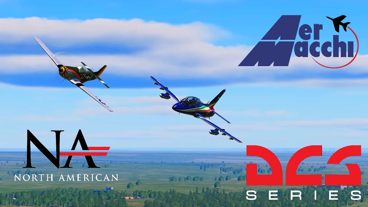 DCSWorld. Полет на Мустанге с MB339. Flying a Mustang with MB339.