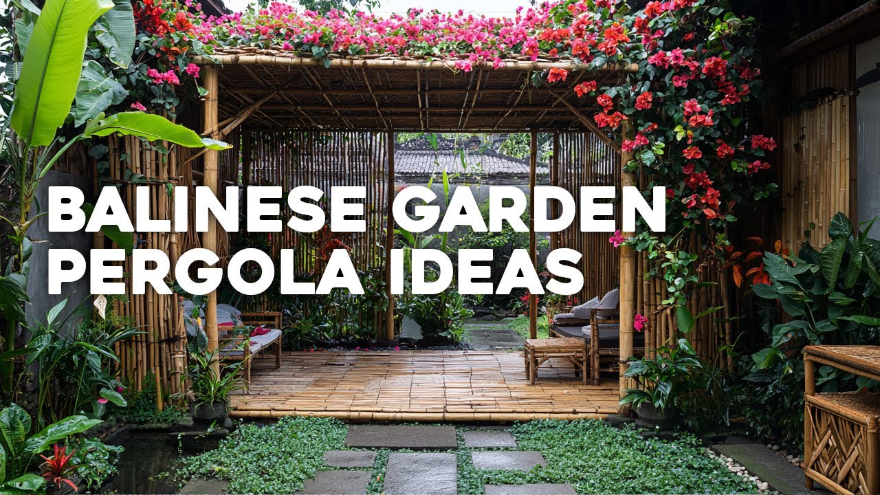 🌿🌴 Beautiful Pergola Ideas for Tiny Balinese Gardens!