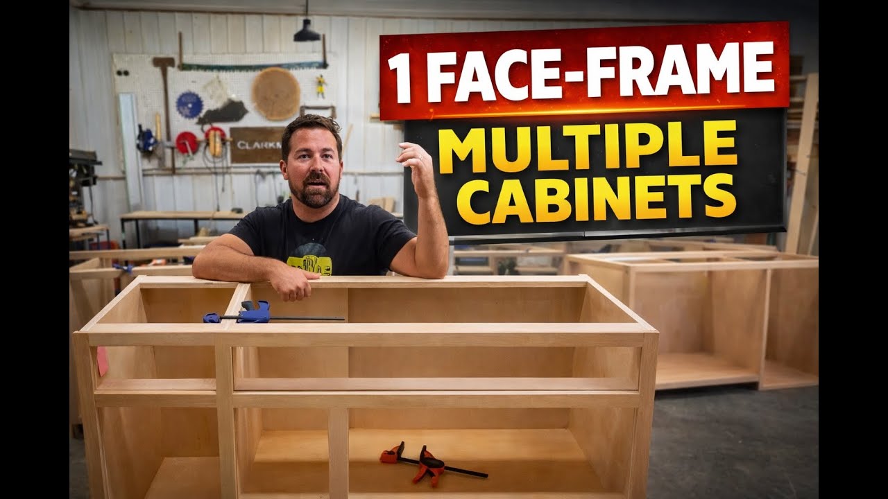How to build 1 Face-Frame for Multiple Cabinets