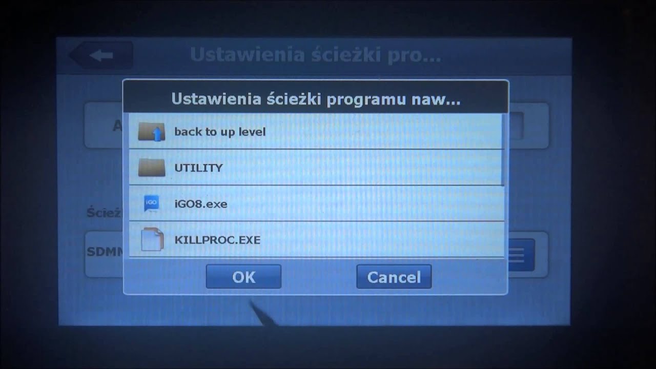 ustawianie sciezki do nawigacji GPS
