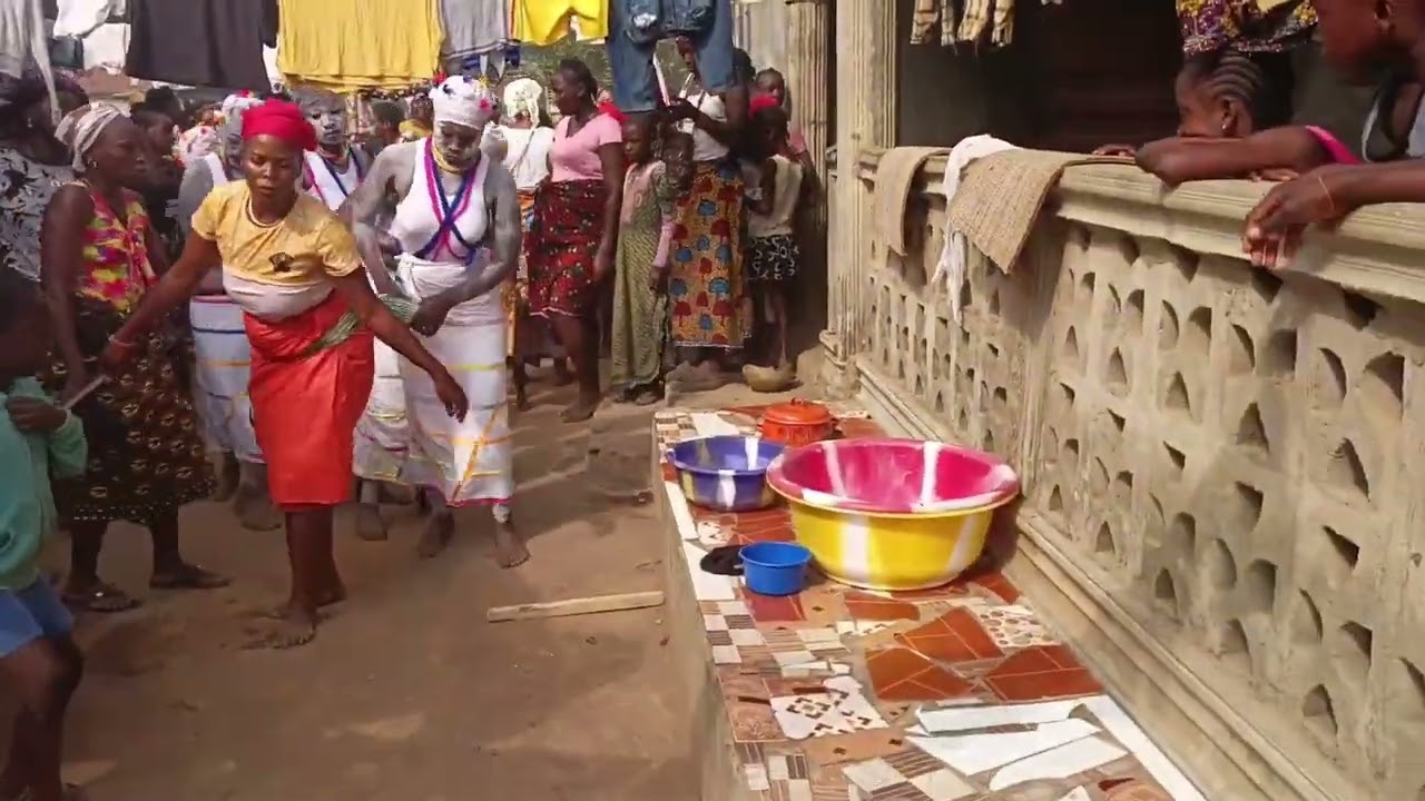 The girls enter adulthood - 'Coming out' of the INITIATES of the BONDO SOCIETY - feel the atmoshpere