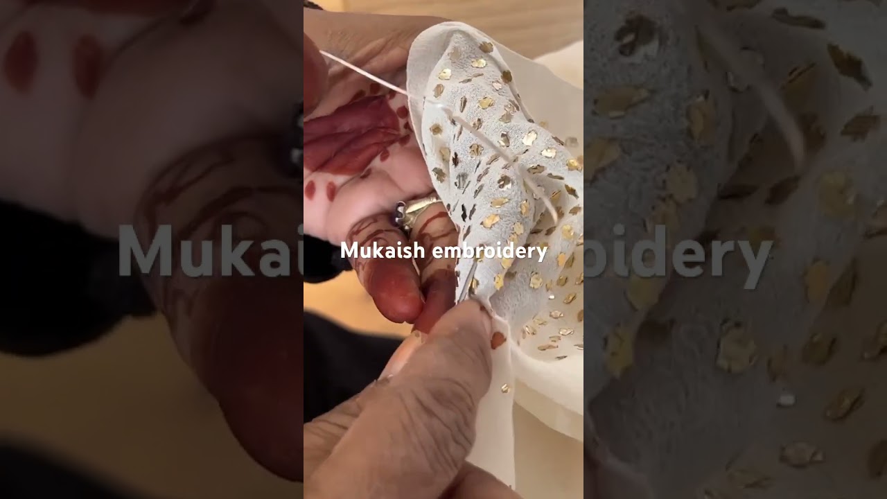 Mukaish embroidery #shasumz #fashion #embroidery #chikankari #saree #lucknowchikankari