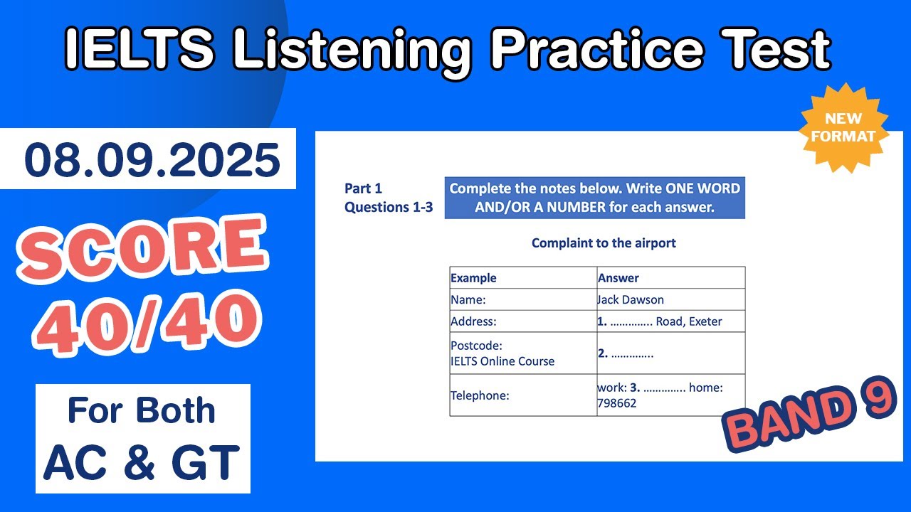 IELTS Listening Practice Test 2025 With Answers 08.09.2025 - Test #76