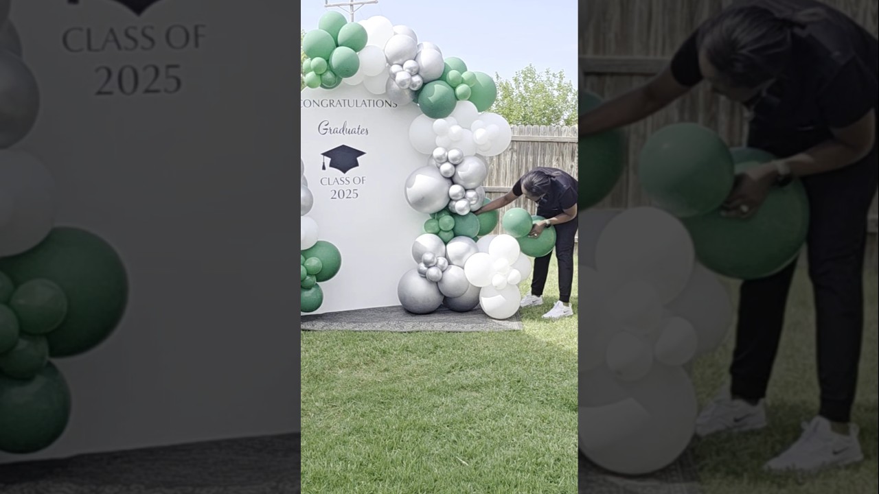 Balloon Backdrop for Graduation #balloon #balloons #balloondecoration