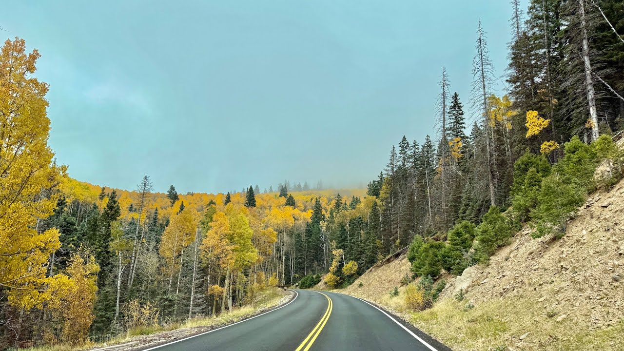 Afternoon drive from Ski Santa Fe to the Santa Fe Depot 4K