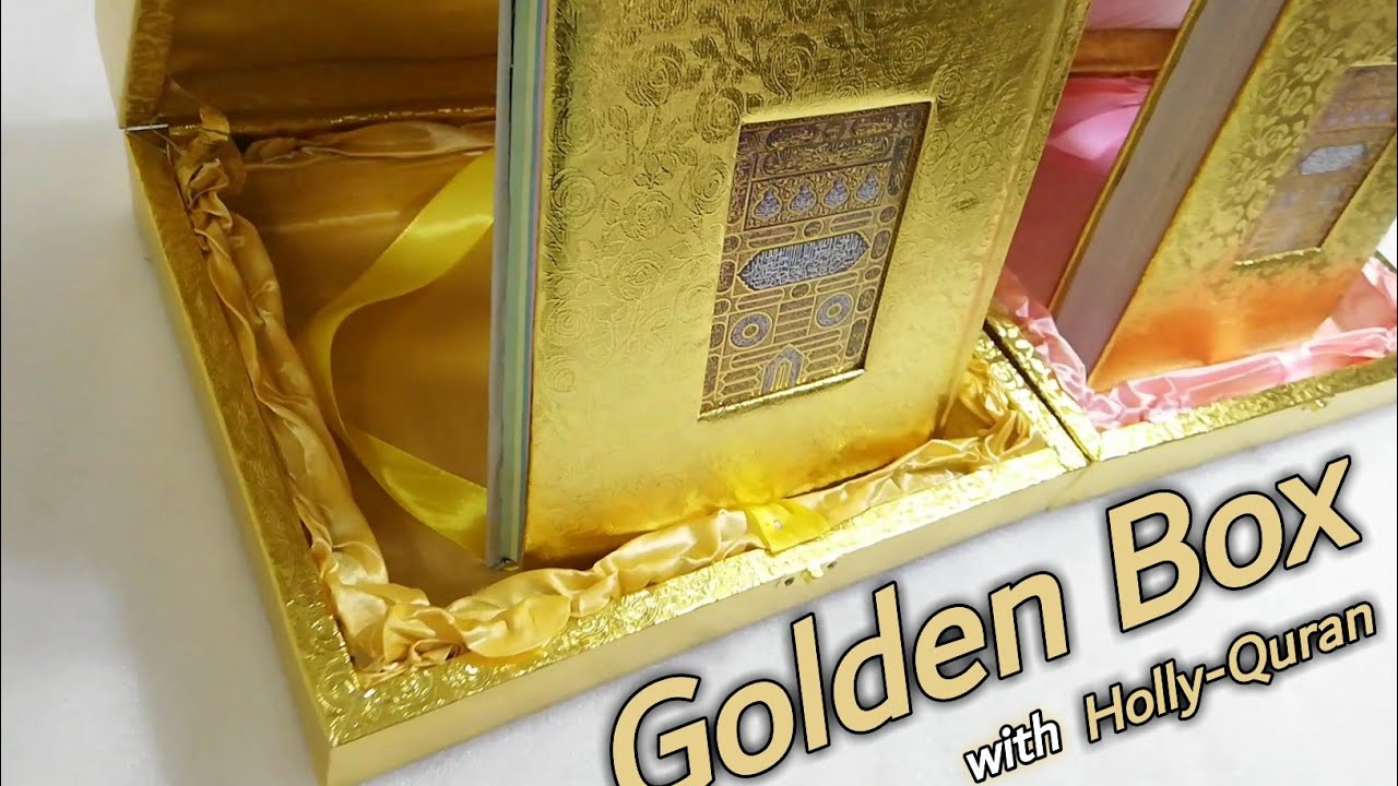 Fancy Golden Box With Quran|Quran Box Weeding Gift |Weeding Gift Series|