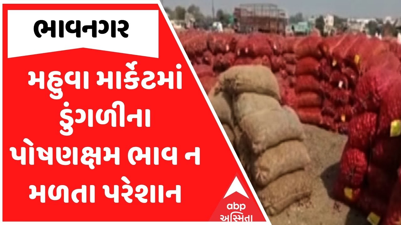 Bhavnagar Farmers | ભાવનગરના મહુવા માર્કેટમાં ડુંગળીના પોષણક્ષમ ભાવ ન  મળતા પરેશાન