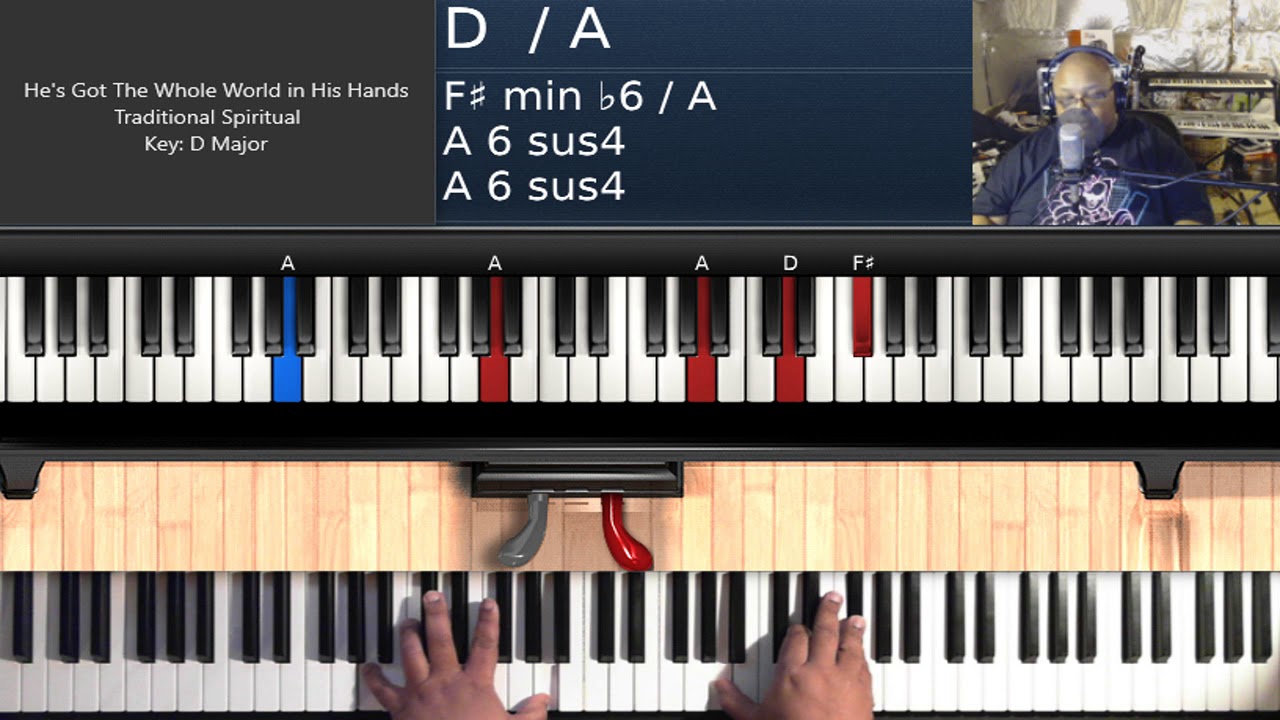 How To Play He's Got The Whole World in His Hands (D Major) - Piano Tutorial