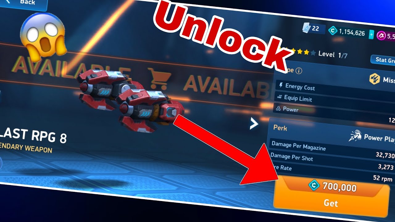 New weapon unlock 🤩in mech arena blast RPG 8 in game currency new update in mech arena 