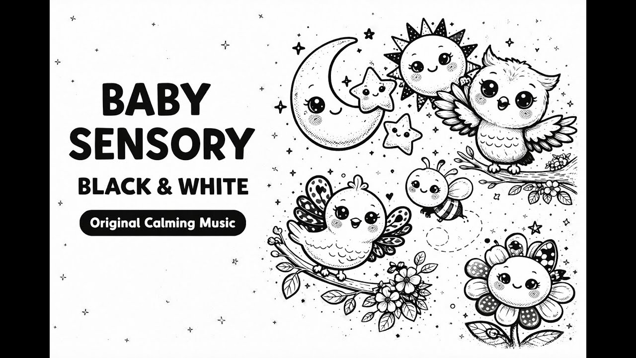 Baby Sensory: Black & White High Contrast | Original Calming Music